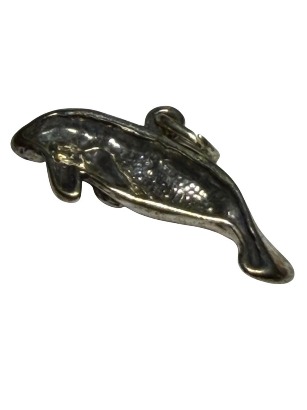 Vintage Sterling Silver Manatee Pendant Charm sea Cow Souvenir - Picture 4 of 5